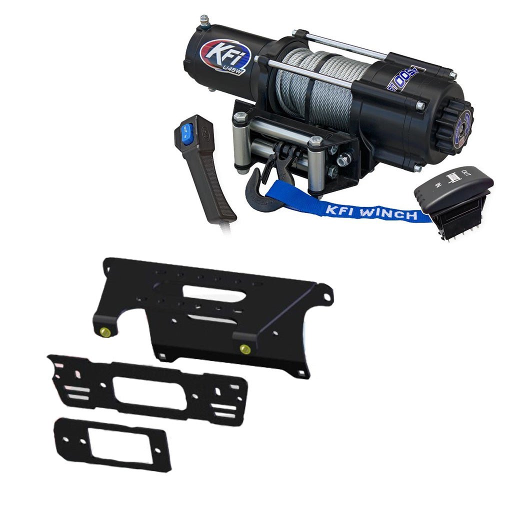 KFI Winch & Winch Mount Kit for various Polaris Ranger Pro XD/570/900/1000 (2 Seat) - MojoMotoSport.com