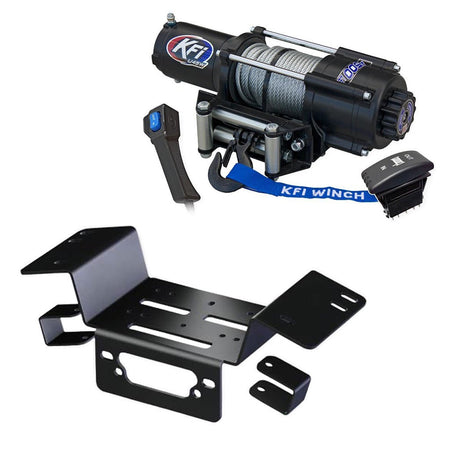 KFI Winch & Winch Mount Kit Honda Pioneer 700 & 700 - 4 - MojoMotoSport.com