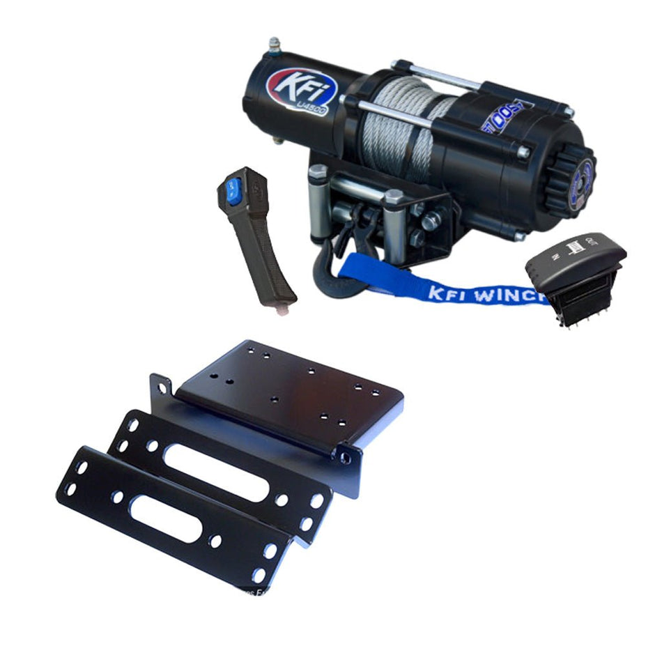 KFI Winch & Winch Mount Kit Kawasaki TERYX 750 2008 - 2013 - MojoMotoSport.com