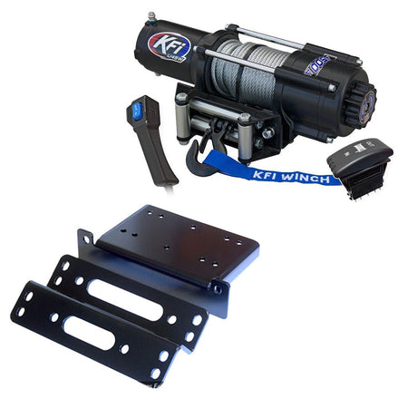 KFI Winch & Winch Mount Kit Kawasaki TERYX 750 2008 - 2013 - MojoMotoSport.com