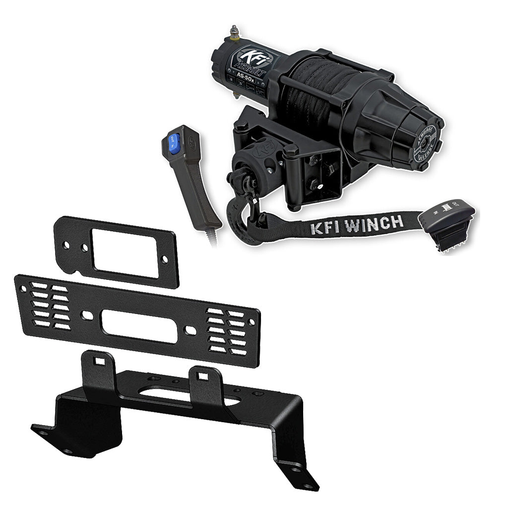 KFI Winch & Winch Mount Kit Polaris fits most 400 - 900 Ranger Crew Midsize & Fullsize Models - MojoMotoSport.com