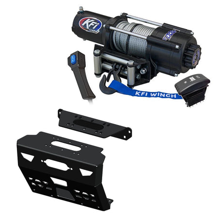 KFI Winch & Winch Mount Kit Polaris Ranger 1000, Crew 1000 2020 - 2025 / Bobcat UV34 / 3400 Series, 3600 Series 2015 - Current - MojoMotoSport.com