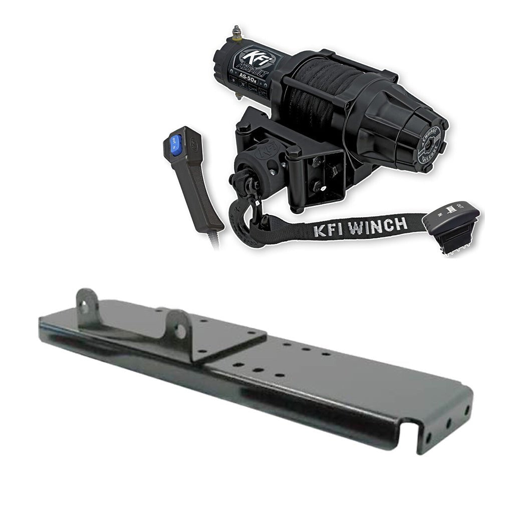 KFI Winch & Winch Mount Kit Polaris Ranger 425, 500 2x4, 500, 500 6x6, 700, 700 6x6, Crew 700, TM - MojoMotoSport.com