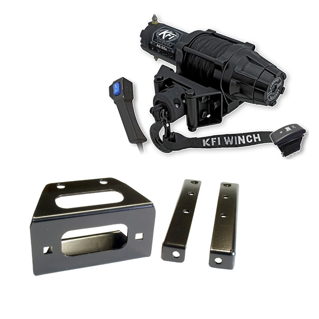 KFI Winch & Winch Mount Kit Polaris RZR 570 / S / Trail (Base/EPS/Premium), 800 / S (Base/EPS), RZR 4 800 (Base/EPS) - MojoMotoSport.com