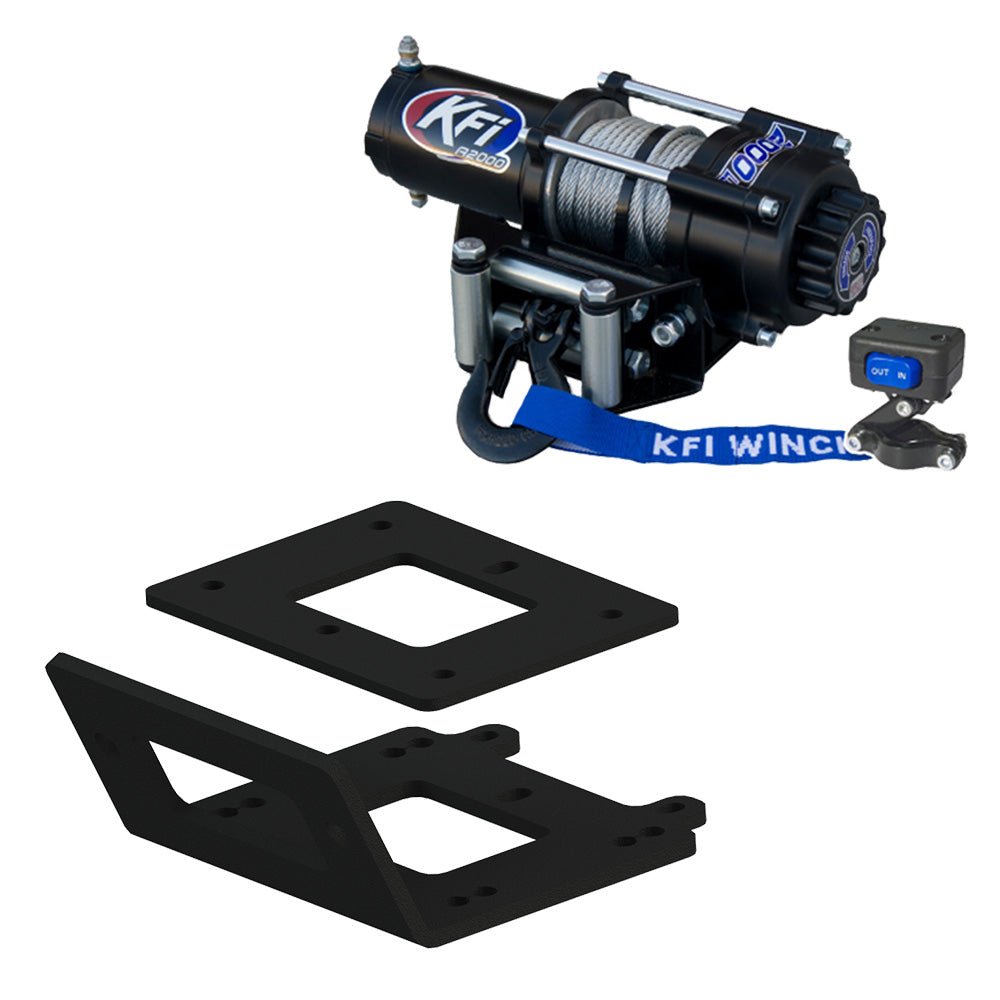 KFI Winch & Winch Mount Kit Yamaha Kodiak 450 4x4 ATV (2018 - 2025) - MojoMotoSport.com