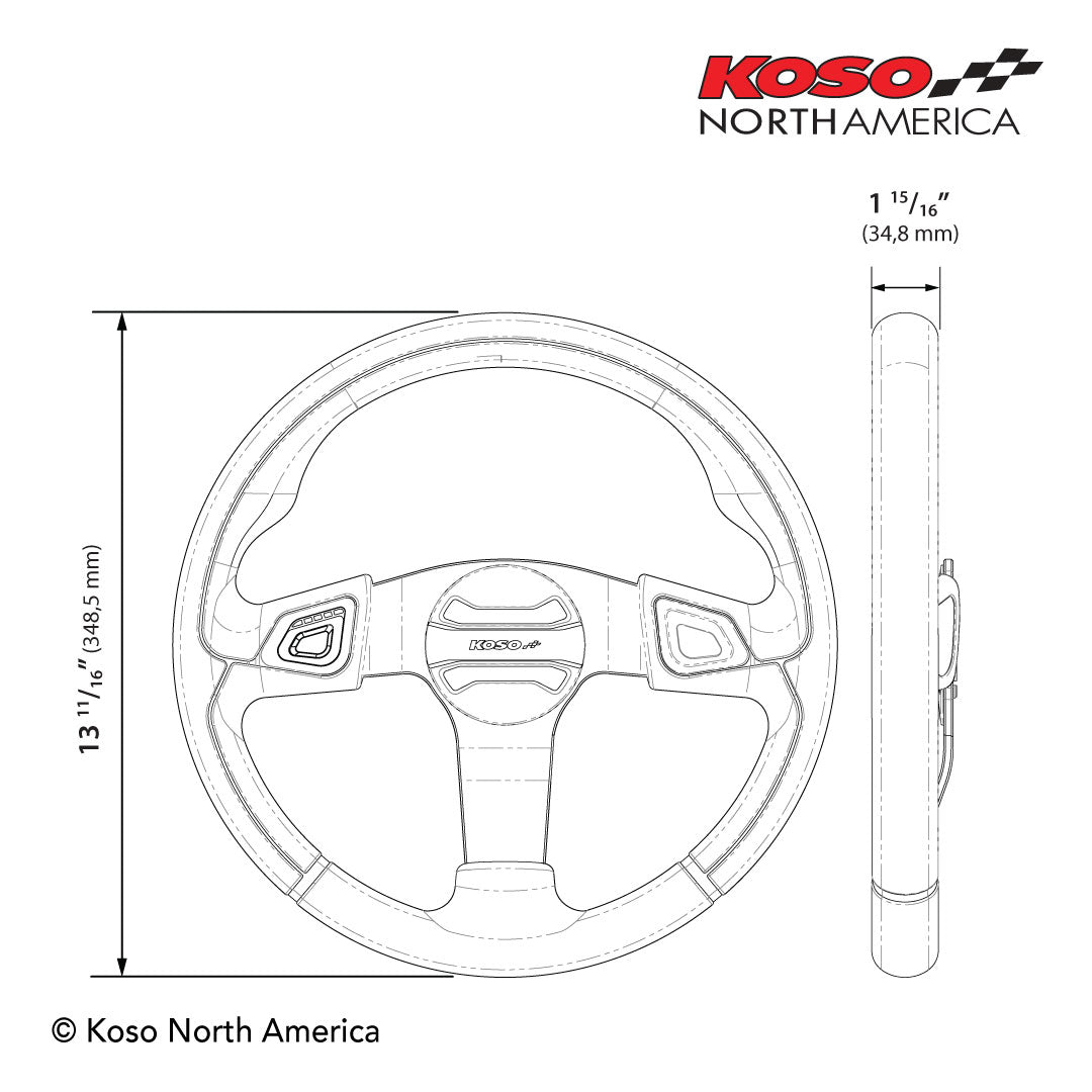 Koso Heated Polaris/Can - Am/Kawasaki Steering Wheel Kit - MojoMotoSport.com