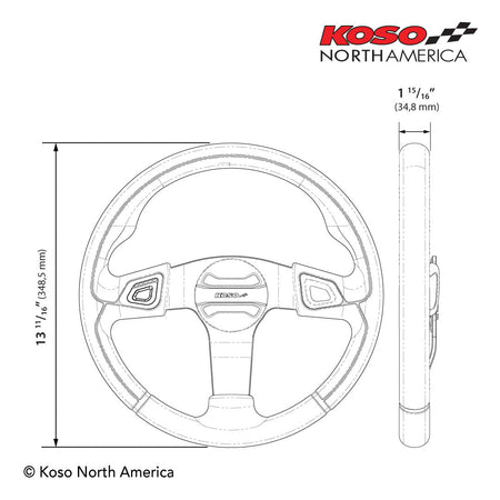 Koso Heated Polaris/Can - Am/Kawasaki Steering Wheel Kit - MojoMotoSport.com