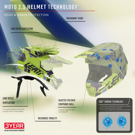 Leatt 2.5 Moto Helmet V25 - MojoMotoSport.com