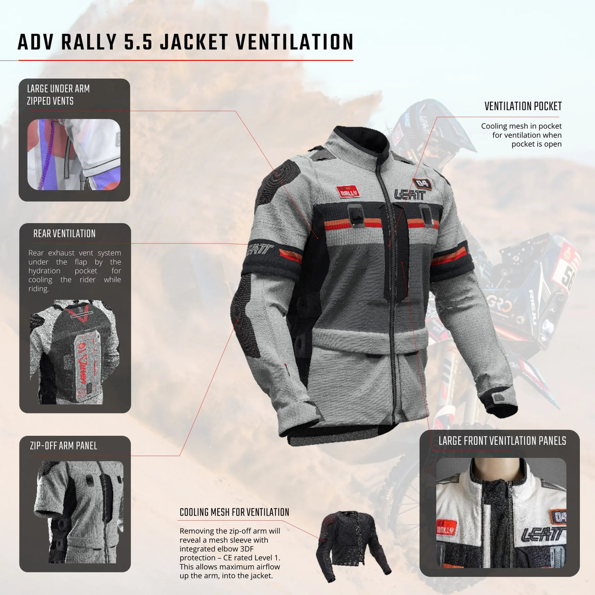 Leatt 5.5 ADV Rally Jacket - MojoMotoSport.com