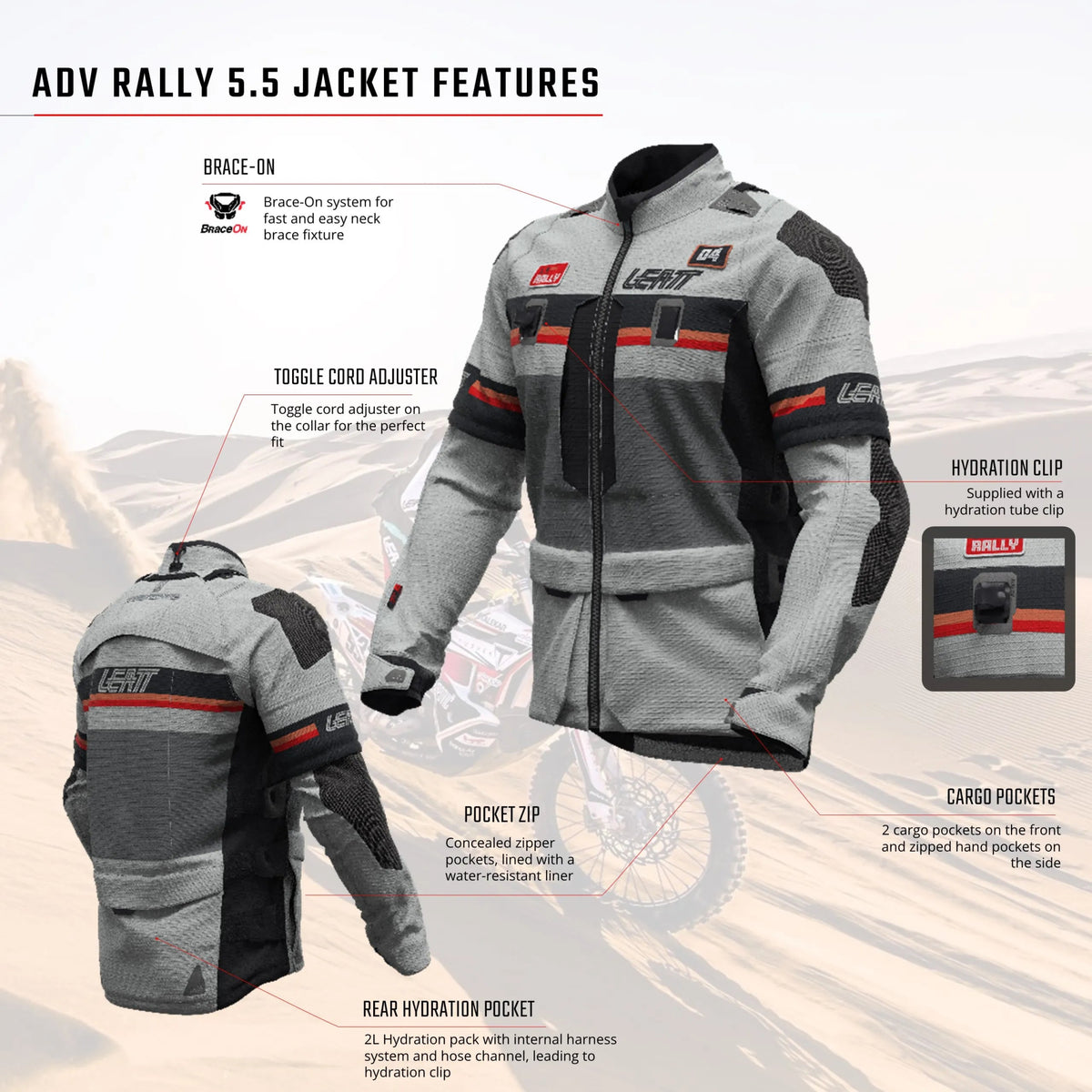 Leatt 5.5 ADV Rally Jacket - MojoMotoSport.com