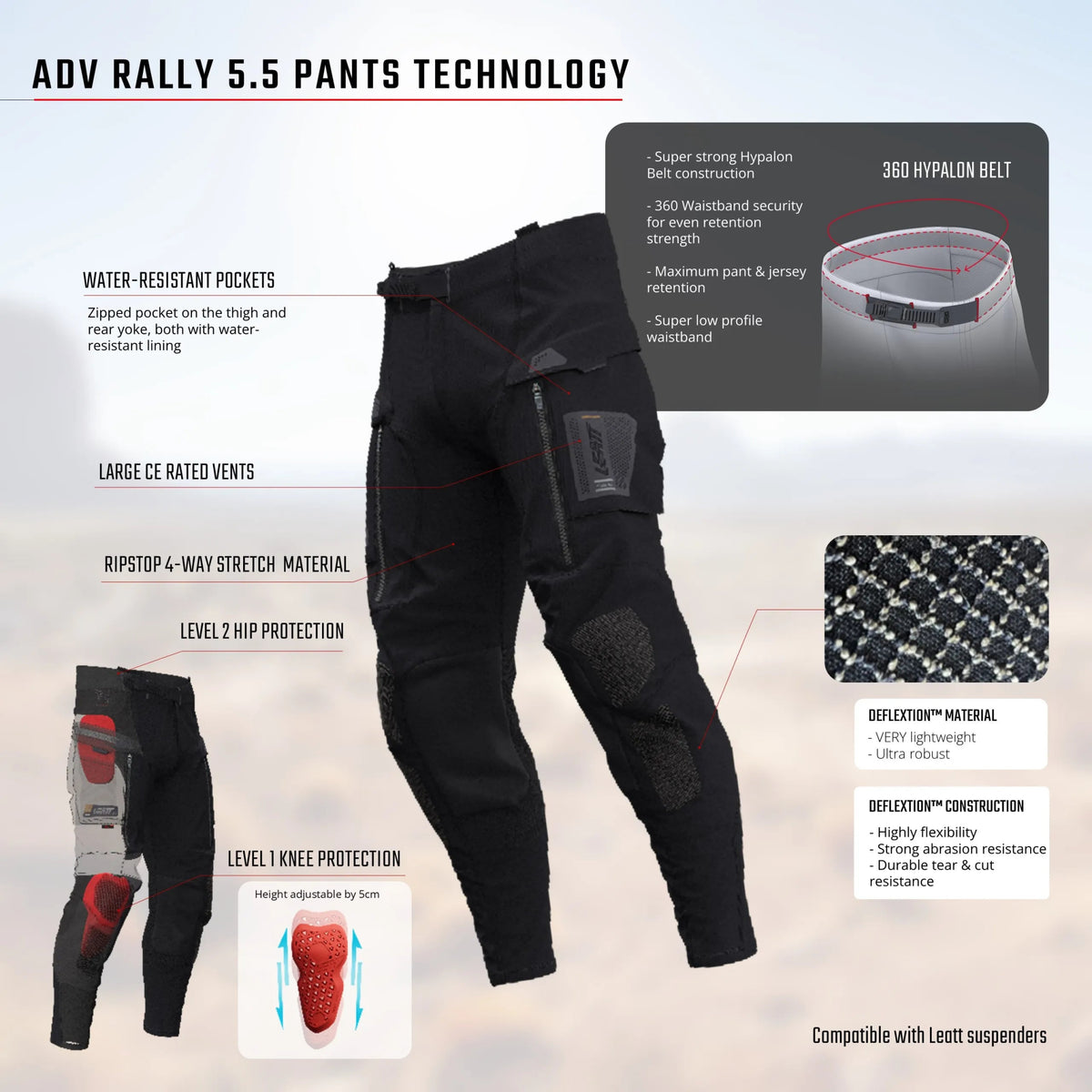 Leatt 5.5 ADV Rally Pants - MojoMotoSport.com