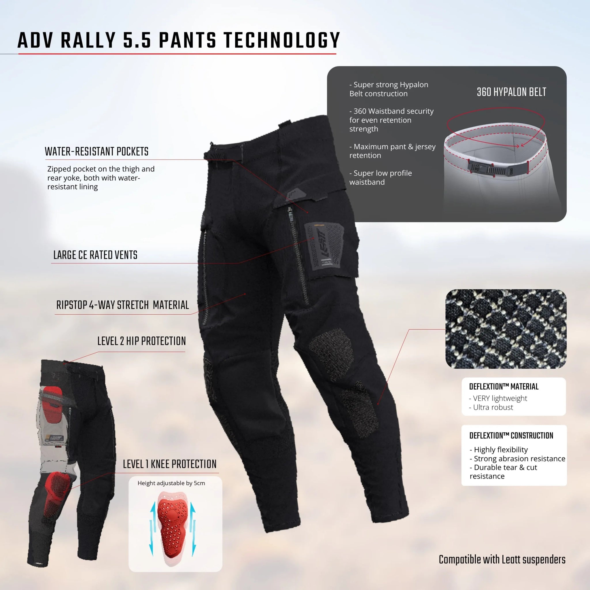 Leatt 5.5 ADV Rally Pants - MojoMotoSport.com