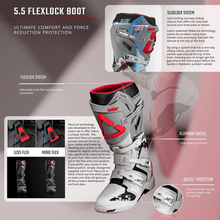 Leatt 5.5 Flexlock Boots V25 - MojoMotoSport.com