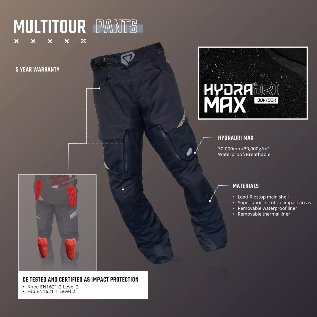 Leatt 7.5 DriTour ADV/Dualsport Pants - MojoMotoSport.com