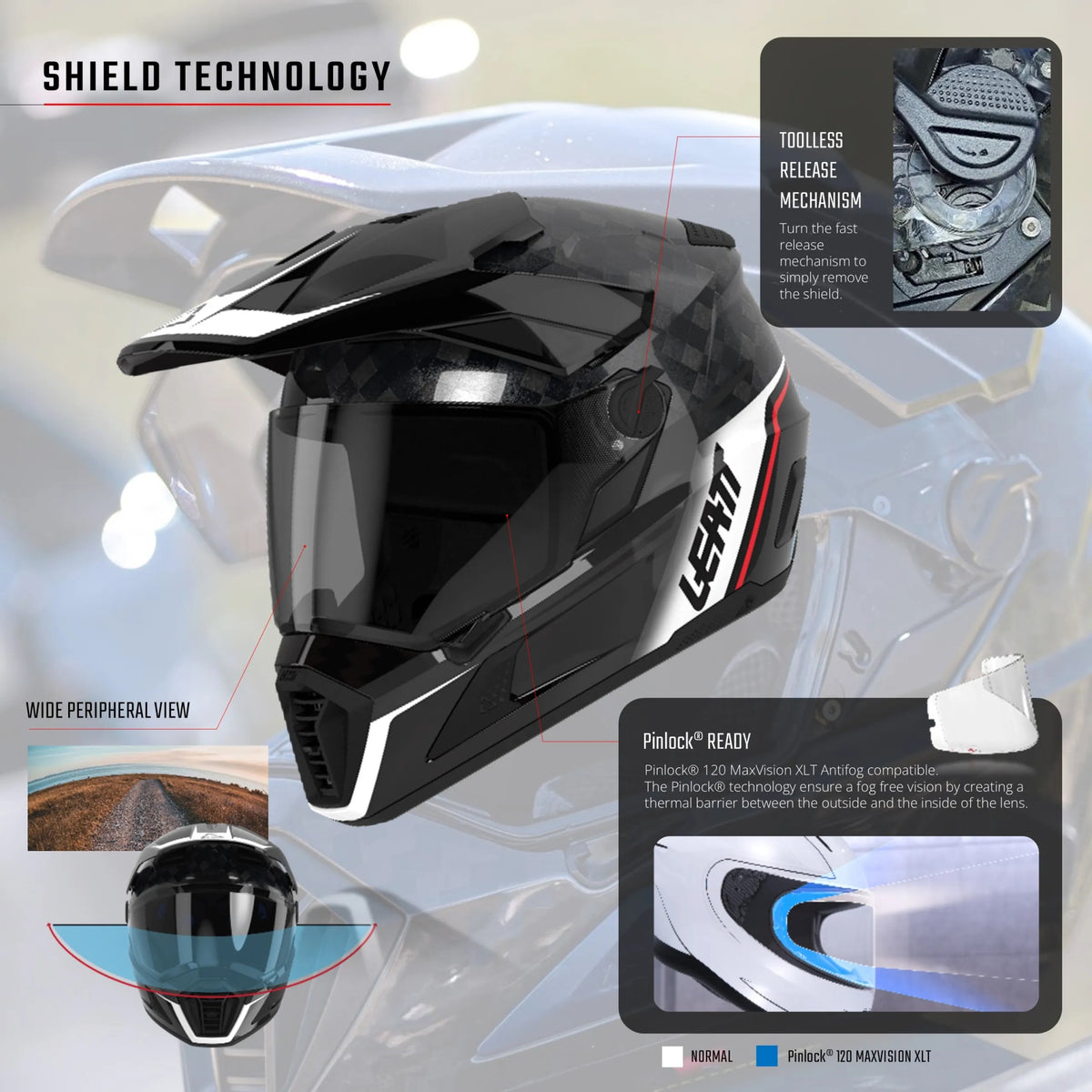 Leatt 8.5 ADV/Dualsport Helmet w/ 4.5 Goggle V25