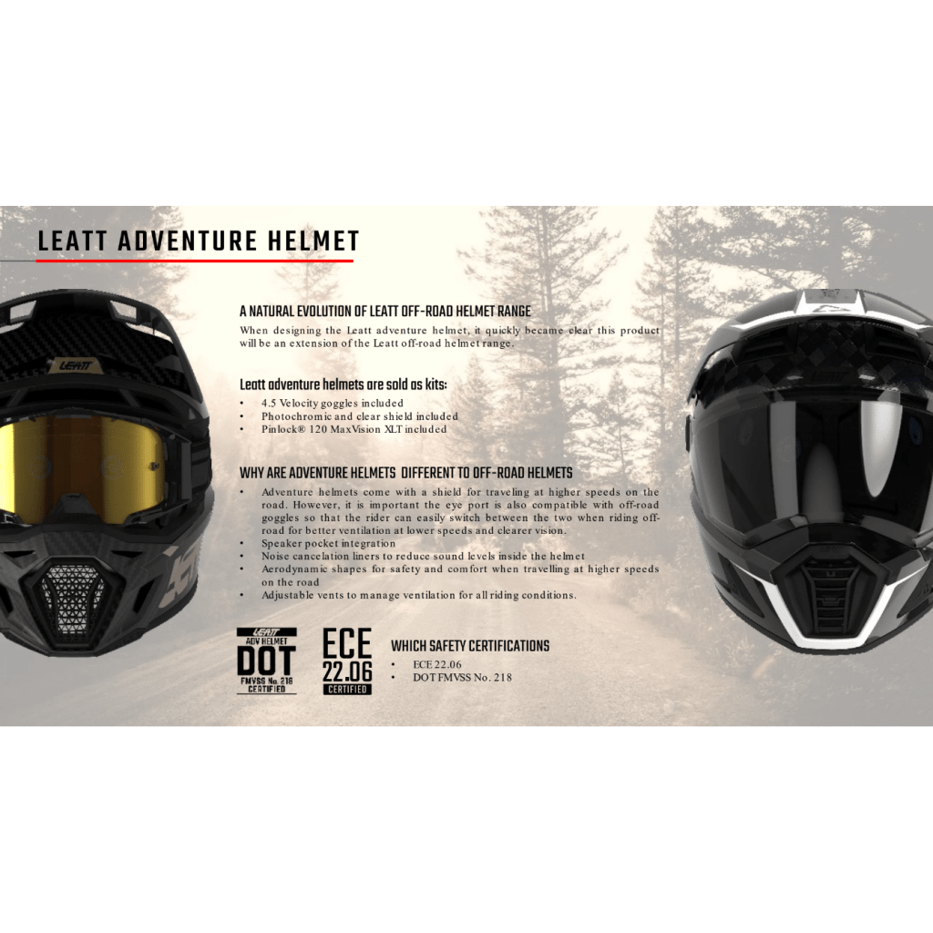 Leatt 9.5 Carbon ADV/Dualsport Helmet w/ 4.5 IRIZ Goggle V25 - MojoMotoSport.com