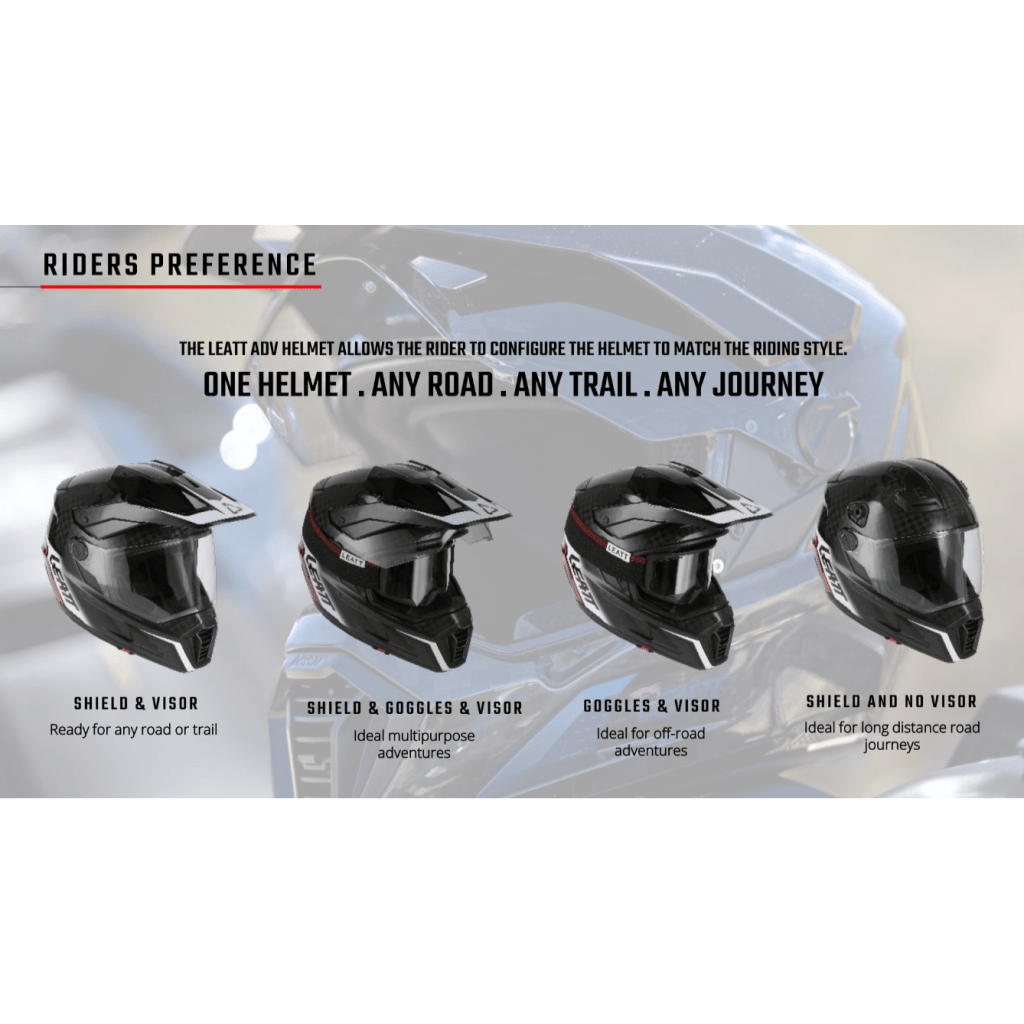 Leatt 9.5 Carbon ADV/Dualsport Helmet w/ 4.5 IRIZ Goggle V25 - MojoMotoSport.com