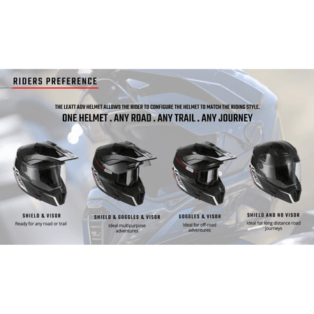 Leatt 9.5 Carbon ADV/Dualsport Helmet w/ 4.5 IRIZ Goggle V25 - MojoMotoSport.com