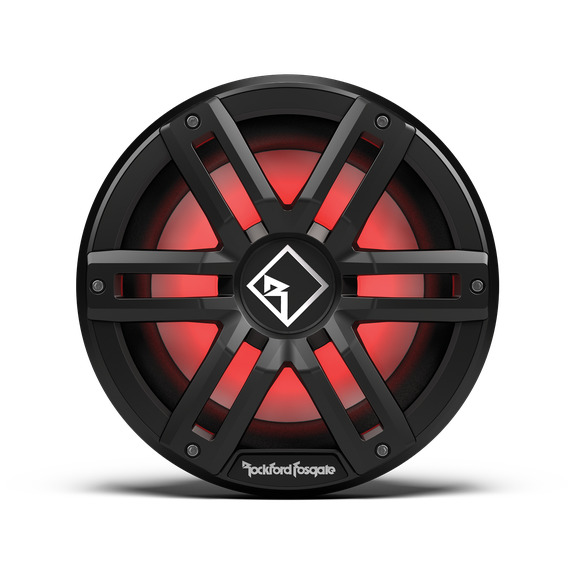 Rockford Fosgate M2 10" DVC 4Ω Color Optix Infinite Baffle Marine Subwoofer: Black Gen-2 | M2D4-10IB-G2