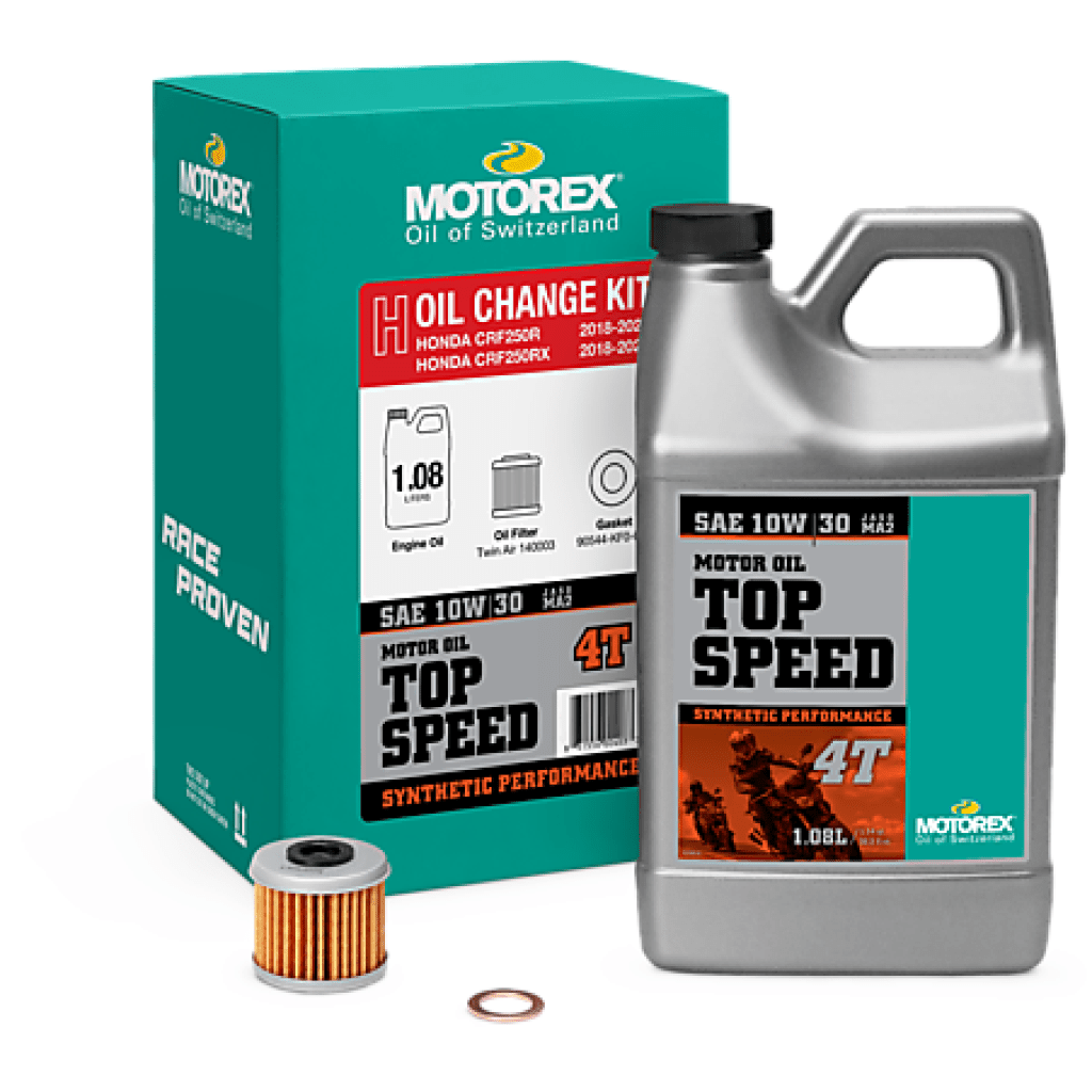 Motorex Top Speed Oil Change Kit Honda 1.08L 10W/30 | 311249 - MojoMotoSport.com