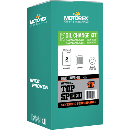 Motorex Top Speed Oil Change Kit Kawasaki 0.80L 10W/40 | 311247 - MojoMotoSport.com