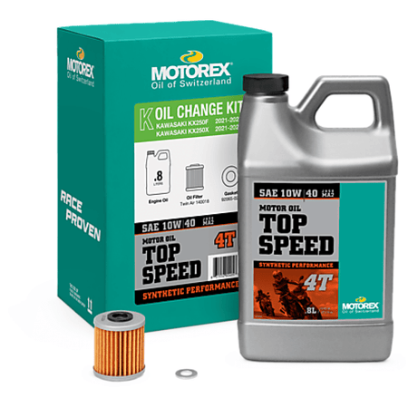 Motorex Top Speed Oil Change Kit Kawasaki 0.80L 10W/40 | 311247 - MojoMotoSport.com