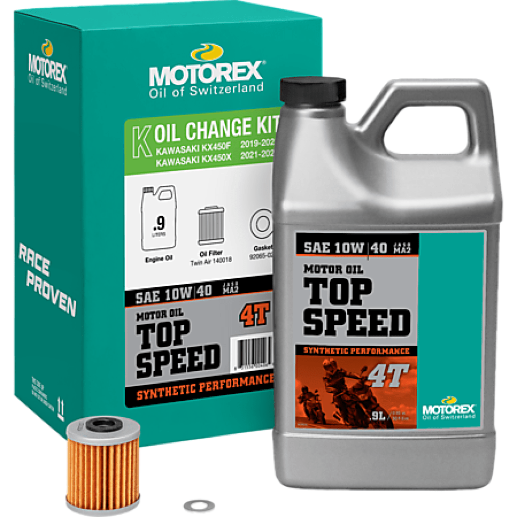 Motorex Top Speed Oil Change Kit Kawasaki 0.90L 10W/40 | 311248 - MojoMotoSport.com