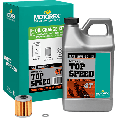 Motorex Top Speed Oil Change Kit Kawasaki 0.90L 10W/40 | 311248 - MojoMotoSport.com