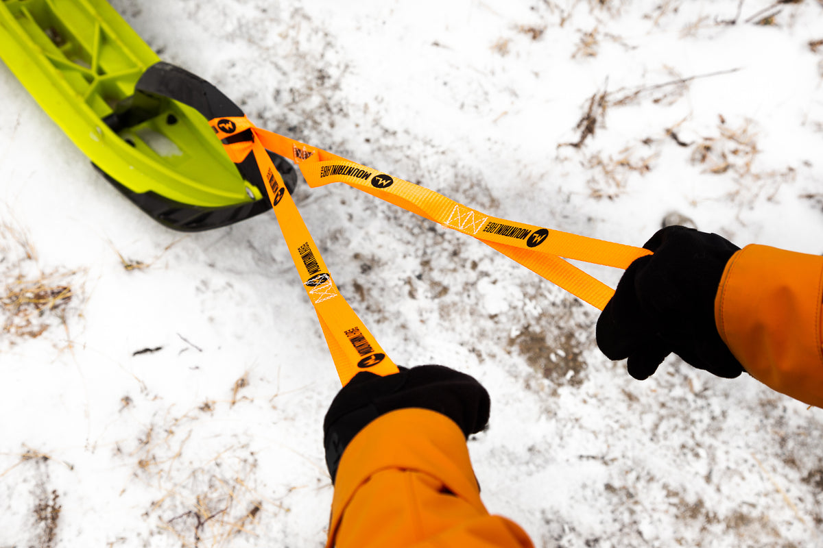 MOUNTAIN LAB Ski Pull Strap compact recovery sling for snowmobiles
