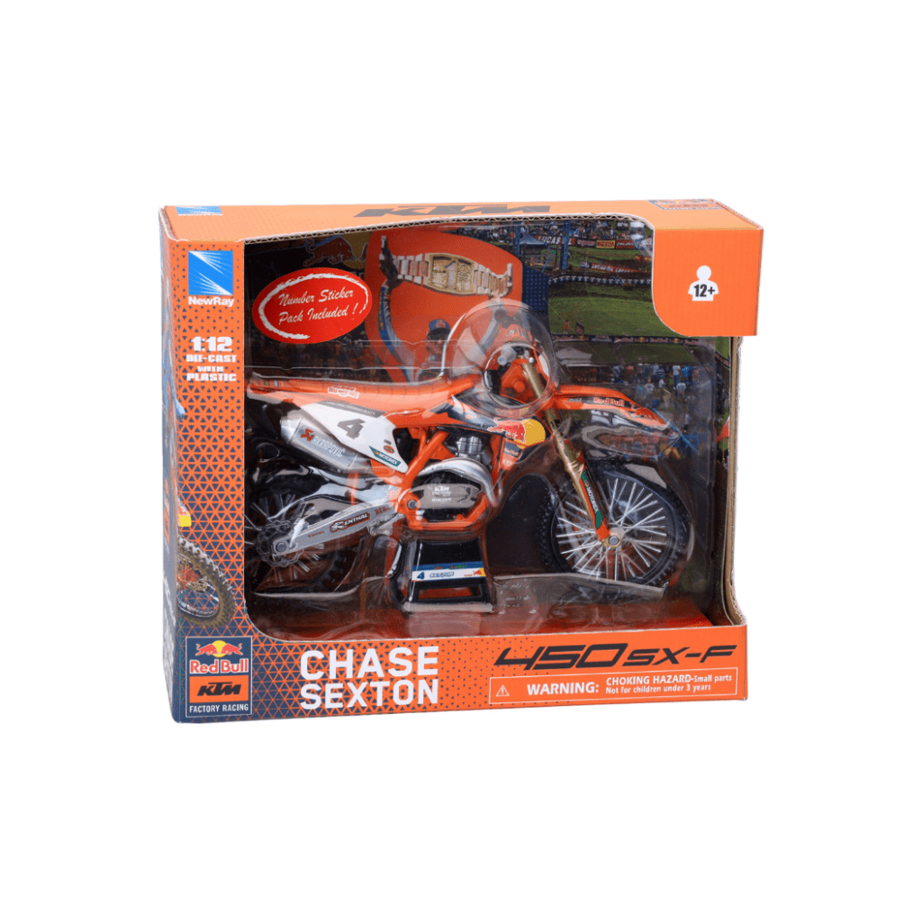 New - Ray 1:12 Scale Red Bull KTM Chase Sexton Replica Bike - MojoMotoSport.com