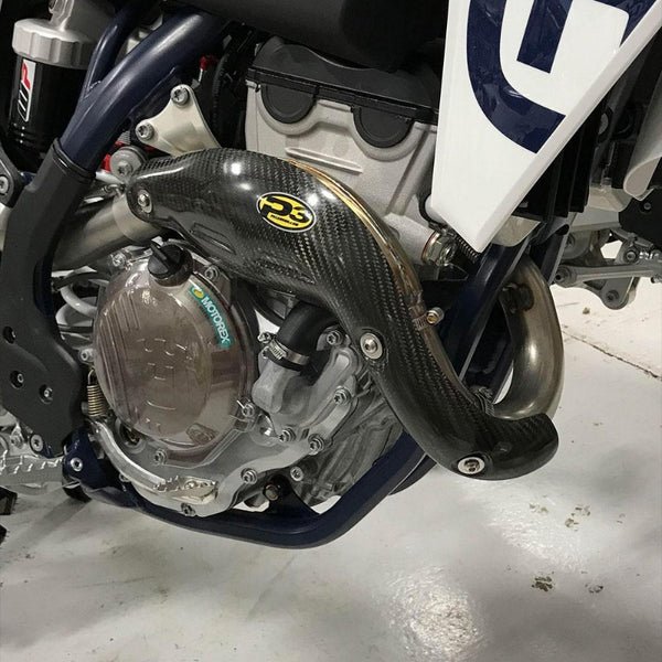 P3 Carbon Fiber Header Heat Shield For HUS | 201054 - 19 - 1 - MojoMotoSport.com