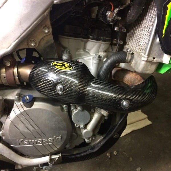 P3 Carbon Fiber Header Heat Shield For Kawasaki | 206055 - MojoMotoSport.com