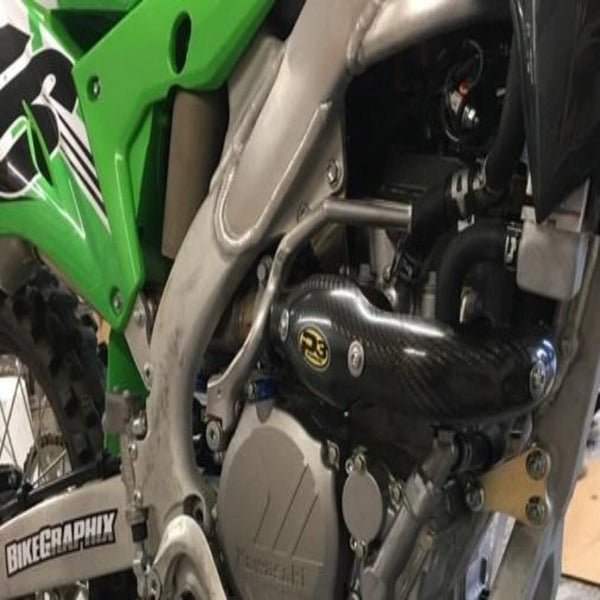 P3 Carbon Fiber Header Heat Shield For Kawasaki | 206056 - MojoMotoSport.com