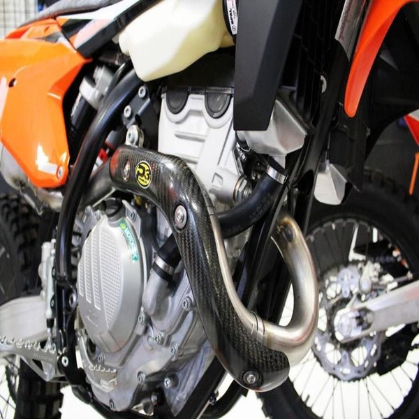 P3 Carbon Fiber Header Heat Shield For KTM/ HUS | 201055 - MojoMotoSport.com