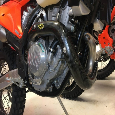 P3 Carbon Fiber Header Heat Shield For KTM/HUS | 201099 - MojoMotoSport.com