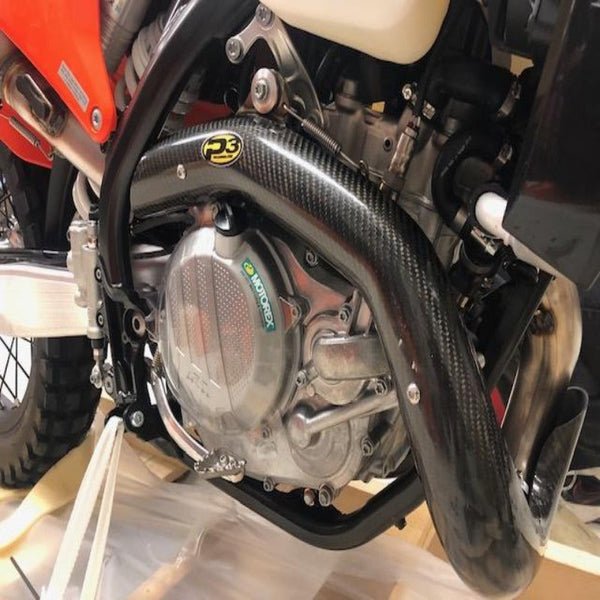 P3 Carbon Fiber Header Heat Shield For KTM/HUS | 201170 - MojoMotoSport.com