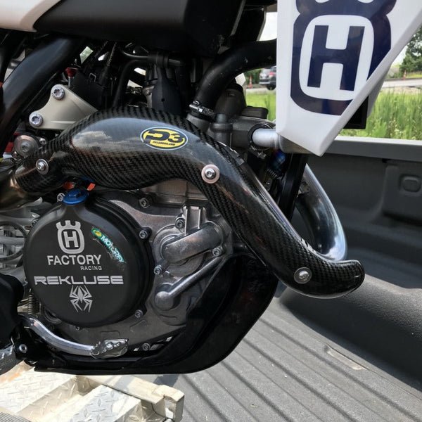 P3 Carbon Fiber Header Heat Shield For KTM/HUS/ GASGAS | 201077 - 19 - FMF - MojoMotoSport.com
