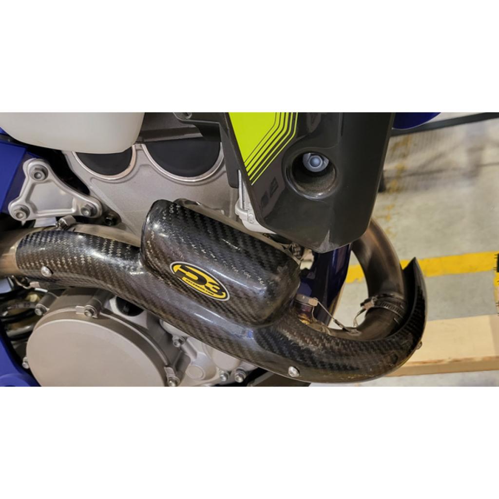 P3 Carbon Fiber Header Heat Shield For Sherco | 204502 - MojoMotoSport.com