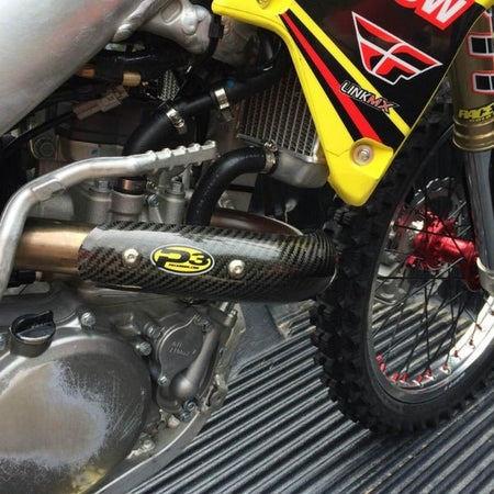 P3 Carbon Fiber Header Heat Shield For Suzuki | 208072 - MojoMotoSport.com