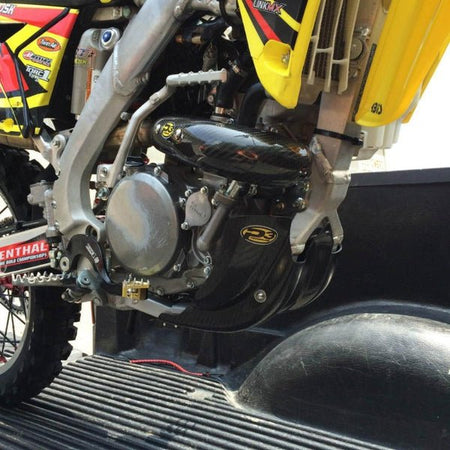 P3 Carbon Fiber Header Heat Shield For Suzuki | 208072 - MojoMotoSport.com
