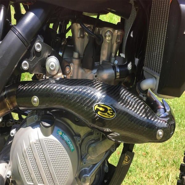 P3 Carbon Fiber Header Heat Shield KTM & HUS | 201078 - MojoMotoSport.com