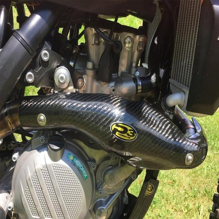 P3 Carbon Fiber Header Heat Shield KTM & HUS | 201078 - MojoMotoSport.com