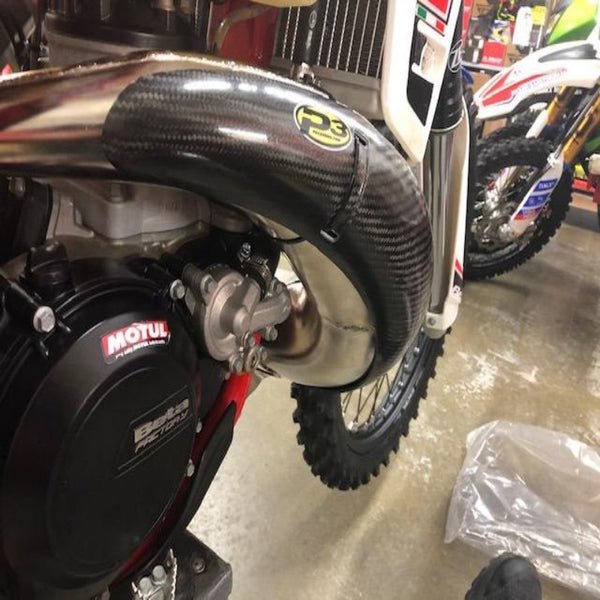P3 Carbon Fiber Pipe Guard For Beta | 109066 - MojoMotoSport.com
