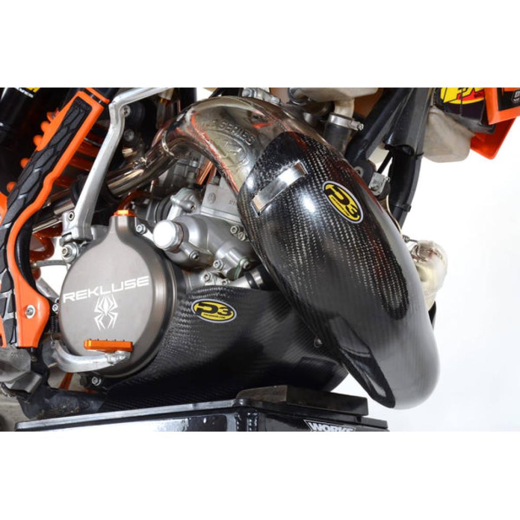 P3 Carbon Fiber Pipe Guard For Gnarly Pipe | 101042 - MojoMotoSport.com