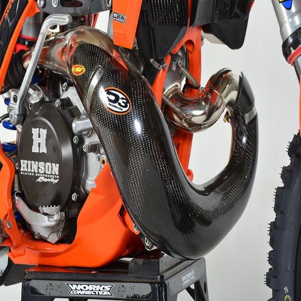 P3 Carbon Fiber Pipe Guard For KTM & Hus | 101066 - FMF - MojoMotoSport.com