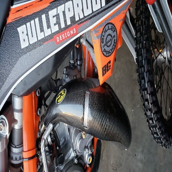 P3 Carbon Fiber Pipe Guard For KTM/ HUS/GasGas| 101032 - MojoMotoSport.com