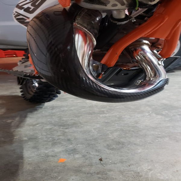 P3 Carbon Fiber Pipe Guard For KTM/ HUS/GasGas| 101032 - MojoMotoSport.com