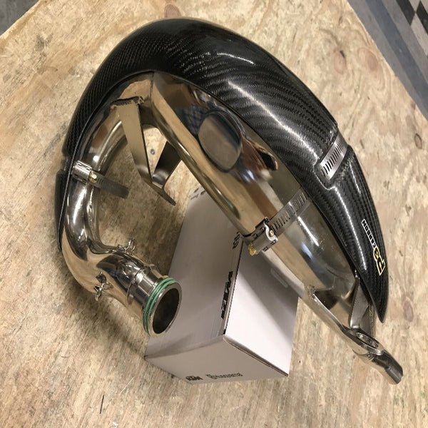P3 Carbon Fiber Pipe Guard For KTM/GasGas/HUS | 103042 - MojoMotoSport.com