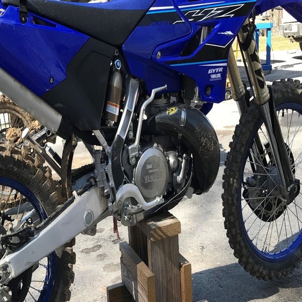 P3 Carbon Fiber Pipe Guard For Yamaha YZ250X (15 - 22) | 107064 - MojoMotoSport.com