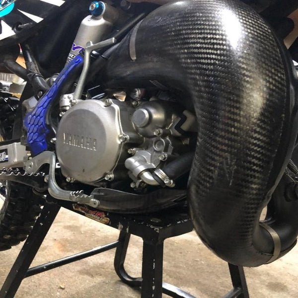 P3 Carbon Fiber Pipe Guard For Yamaha YZ85 (19 - 23) | 107042 - MojoMotoSport.com